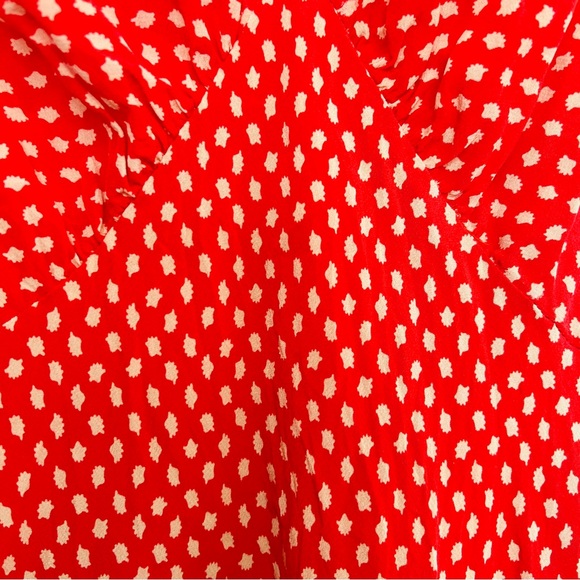 Realisation Par Stephanie Paradiso Dress Red Polka Dot Bias Cut Midi Size M - Picture 4 of 7